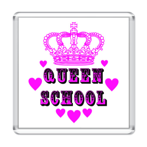 Магнит с принтом Королева школы