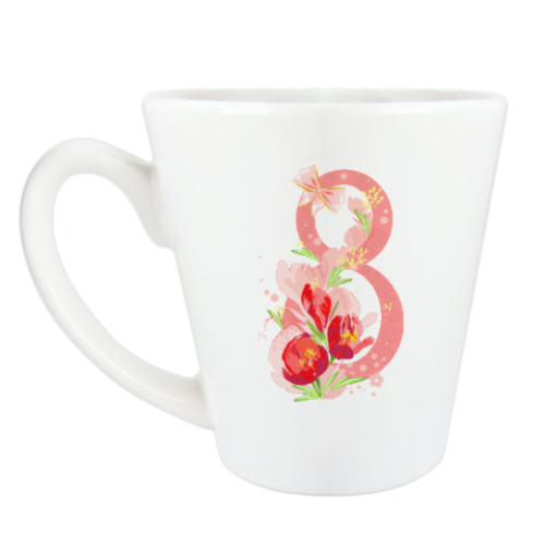 Чашка Латте с принтом 8 Марта