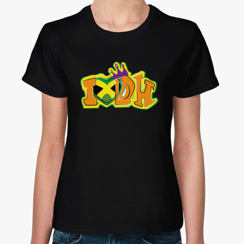 Женская футболка с принтом I love dancehall