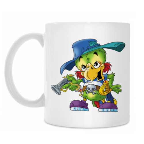 Кружка с принтом 'Жека-попугай'