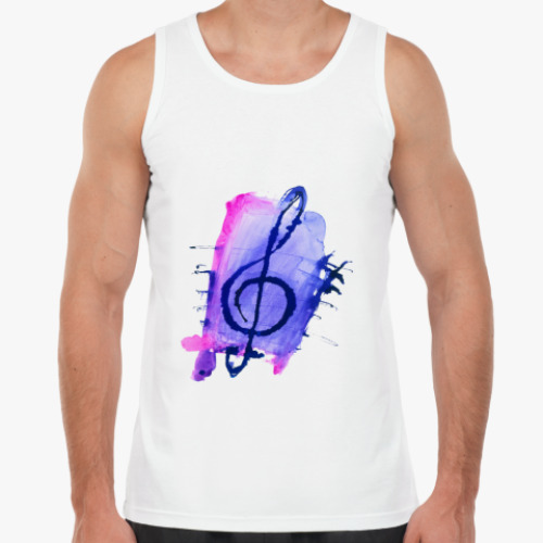 Майка с принтом Скрипичный ключ