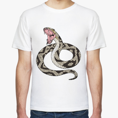 Футболка с принтом  Мужская 2013 змея