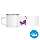 Кружка металлическая белая (круговая запечатка)