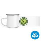 Кружка металлическая белая (круговая запечатка)