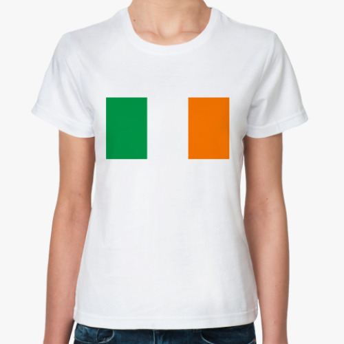 Классическая футболка с принтом Флаг Ирландия