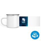 Кружка металлическая белая (круговая запечатка)