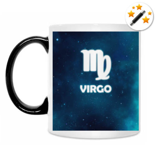 Кружка-хамелеон с принтом Знак зодиака. Дева