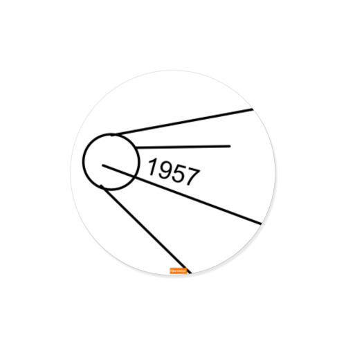 Виниловые наклейки с принтом Спутник