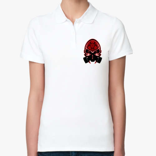 Женская рубашка поло (печать) skull