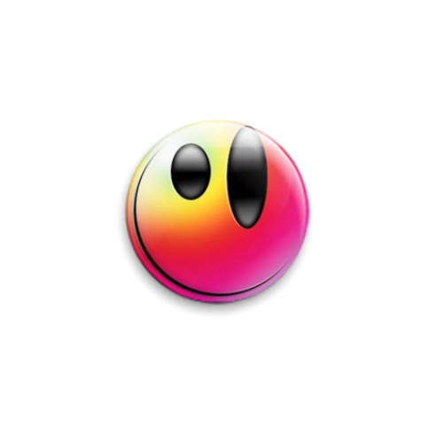 Значок 25мм с принтом Смайл