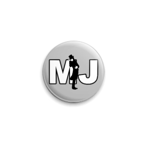 Значок 25мм с принтом  'Letters&Man'