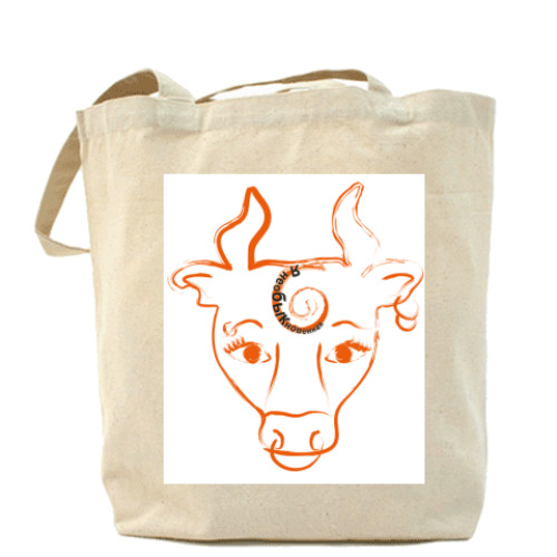 Сумка шоппер с принтом  Я Нео-БЫК-новенная