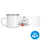 Кружка металлическая белая (круговая запечатка)