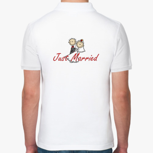 Рубашка поло с принтом Just Married