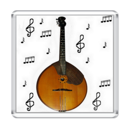 Магнит с принтом  'Домра'