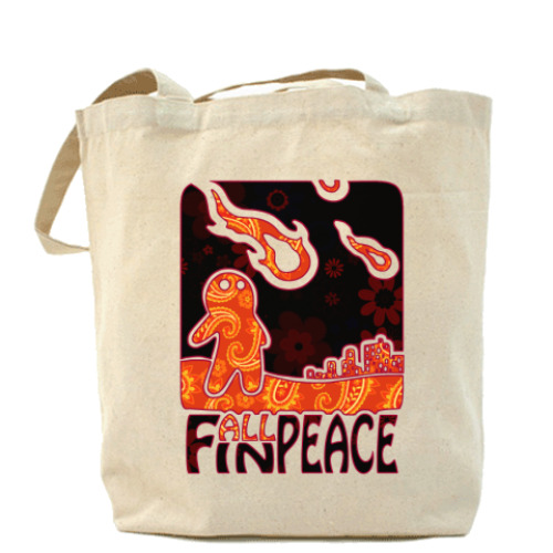 Сумка шоппер с принтом Fall in peace