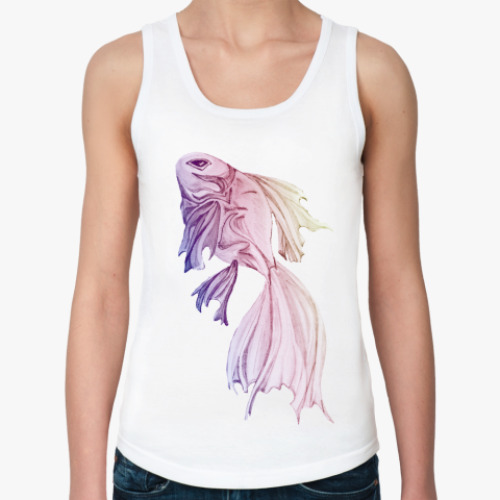 Женская майка с принтом Дивное создание - рыба