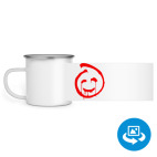 Кружка металлическая белая (круговая запечатка)