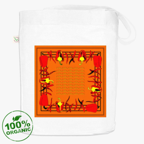 Сумка шоппер с принтом тропические перцы