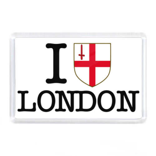 Магнит с принтом I love London