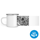 Кружка металлическая белая (круговая запечатка)