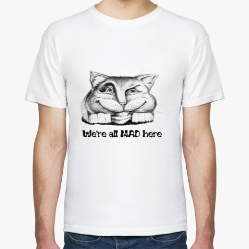 Футболка с принтом Чеширский Кот