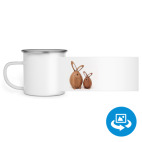 Кружка металлическая белая (круговая запечатка)