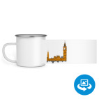 Кружка металлическая белая (круговая запечатка)