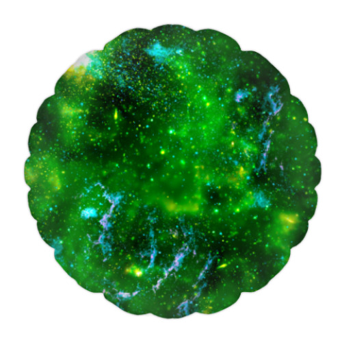 Подушка с принтом Кислотный космос