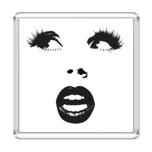 Магнит с принтом Лицо