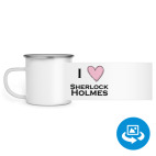 Кружка металлическая белая (круговая запечатка)