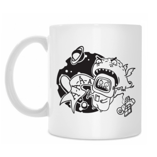 Кружка с принтом инопланетяне