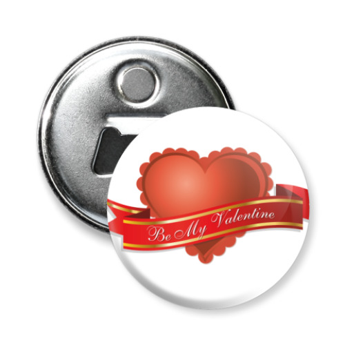 Магнит-открывашка с принтом Сердце