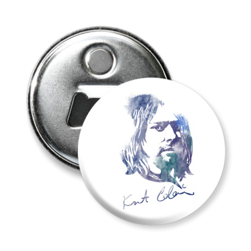 Магнит-открывашка с принтом Nirvana - Курт  Кобейн