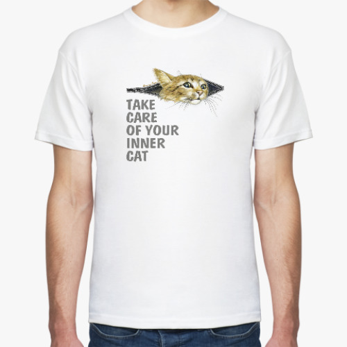 Футболка с принтом Внутренний Кот