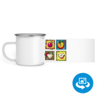 Кружка металлическая белая (круговая запечатка)