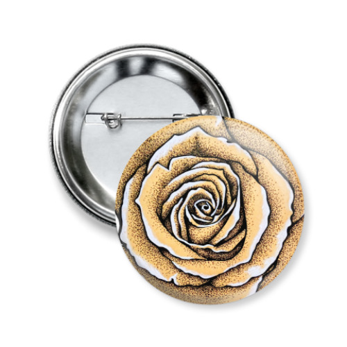 Значок 50мм с принтом Роза