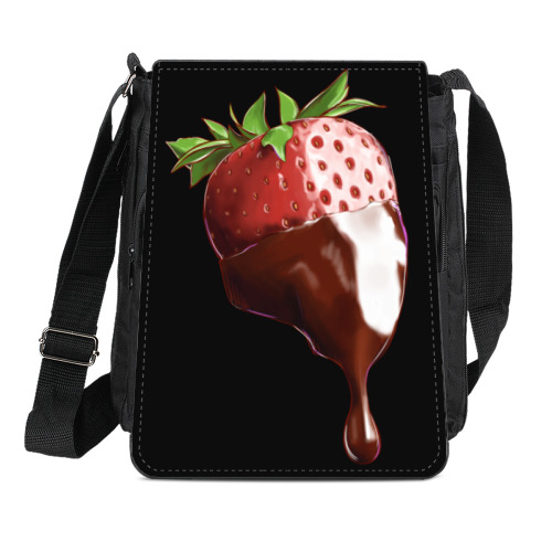 Сумка-планшет с принтом Клубничка