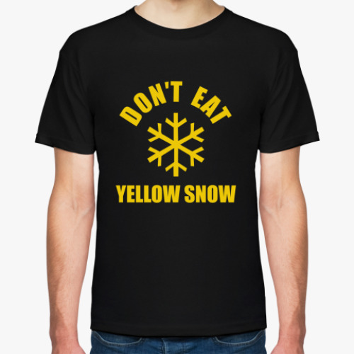Футболка с принтом No yellow snow