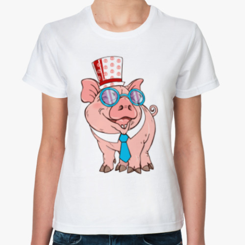 Классическая футболка Свинка нас любит