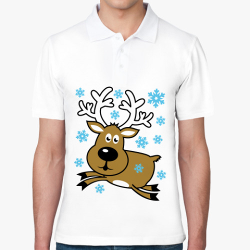 Рубашка поло Олень в грациозном прыжке