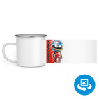 Кружка металлическая белая (круговая запечатка)