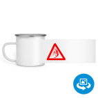 Кружка металлическая белая (круговая запечатка)