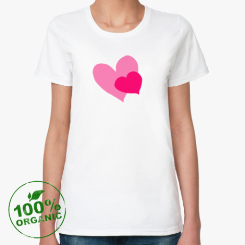 Женская футболка из органик-хлопка  Hearts