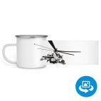 Кружка металлическая белая (круговая запечатка)