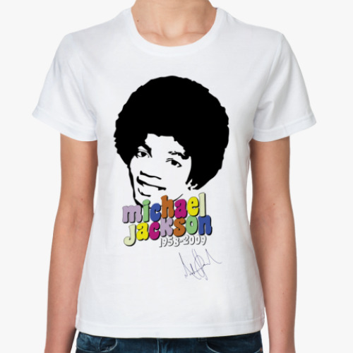 Классическая футболка с принтом Майкл