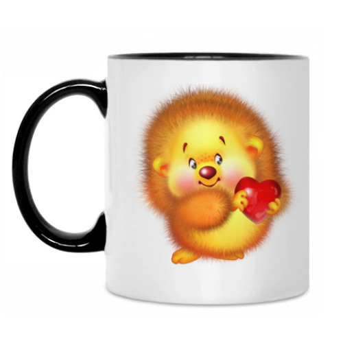 Кружка с принтом любимый ёжик