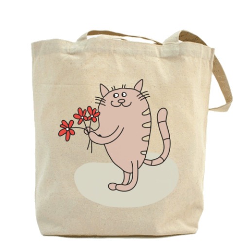 Сумка шоппер с принтом LOVE CATS