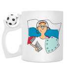Кружка с футбольным мячиком