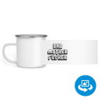 Кружка металлическая белая (круговая запечатка)